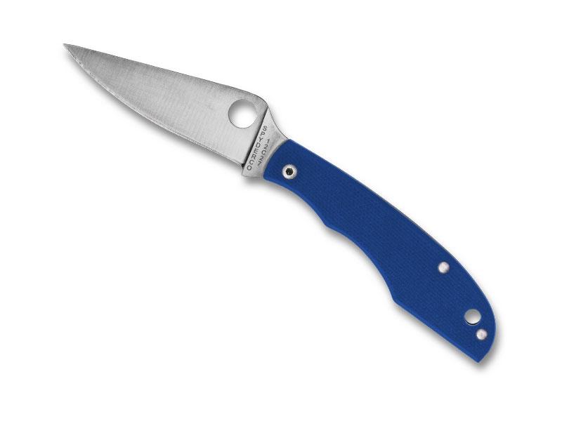 Couteau Spyderco grasshopper - manche G10 bleu