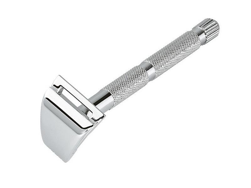 Rasoir Merkur moustache chromé