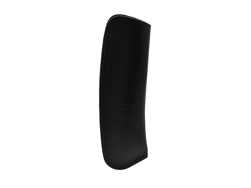 Pochette pliage Max Capedebarthes en cuir noir