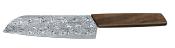 Santoku Victorinox Swiss Modern "édition limitée 2020" lame 17 cm Damas - manche noyer