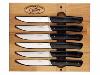 COFFRET DE 6 COUTEAUX DE TABLE GILLES FONTENILLE-PATAUD - "LE THIERS" STAMINA TEINTE EBENE 23CM