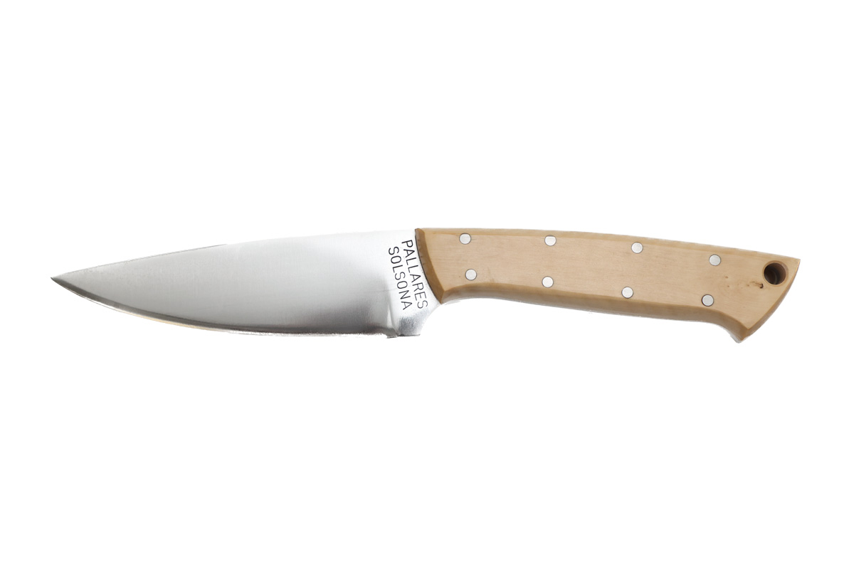 Couteau fixe Pallarès Solsona - Couteau de chasse n°4 en buis - acier carbone