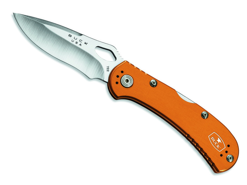 Couteau pliant Buck Spitfire orange n° 0722ORS1 - manche 11 cm aluminium anodisé