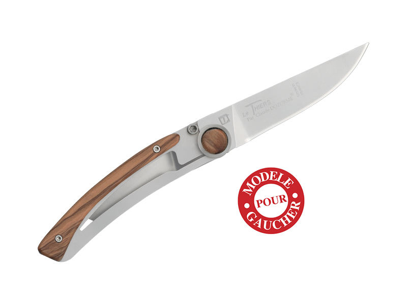 Couteau C. Dozorme Le Thiers Liner Lock - spécial gaucher - manche 10.5 cm olivier