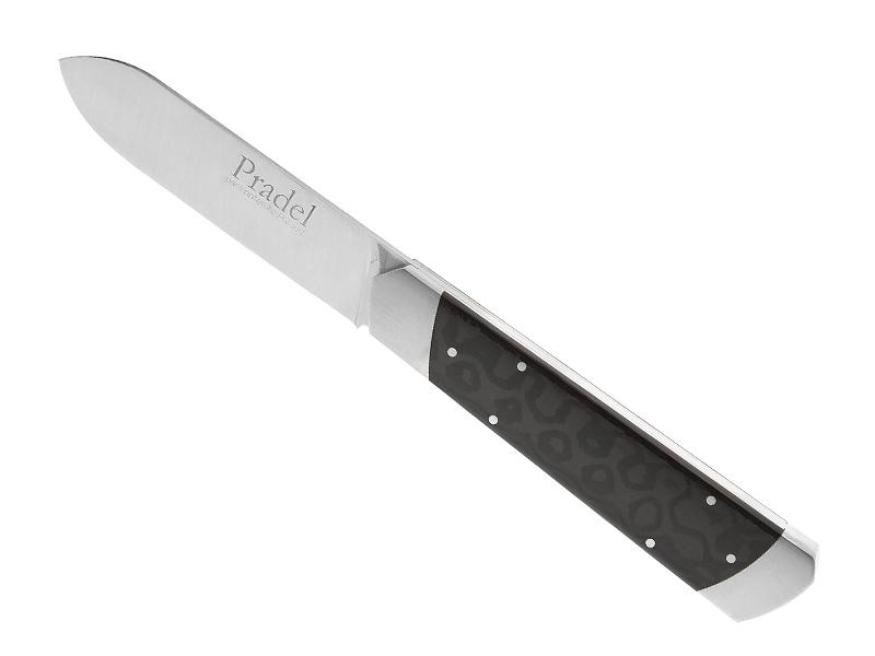 Couteau pliant Fontenille Pataud Le Pradel - manche 11,5 cm fibre de carbone marbrée noire