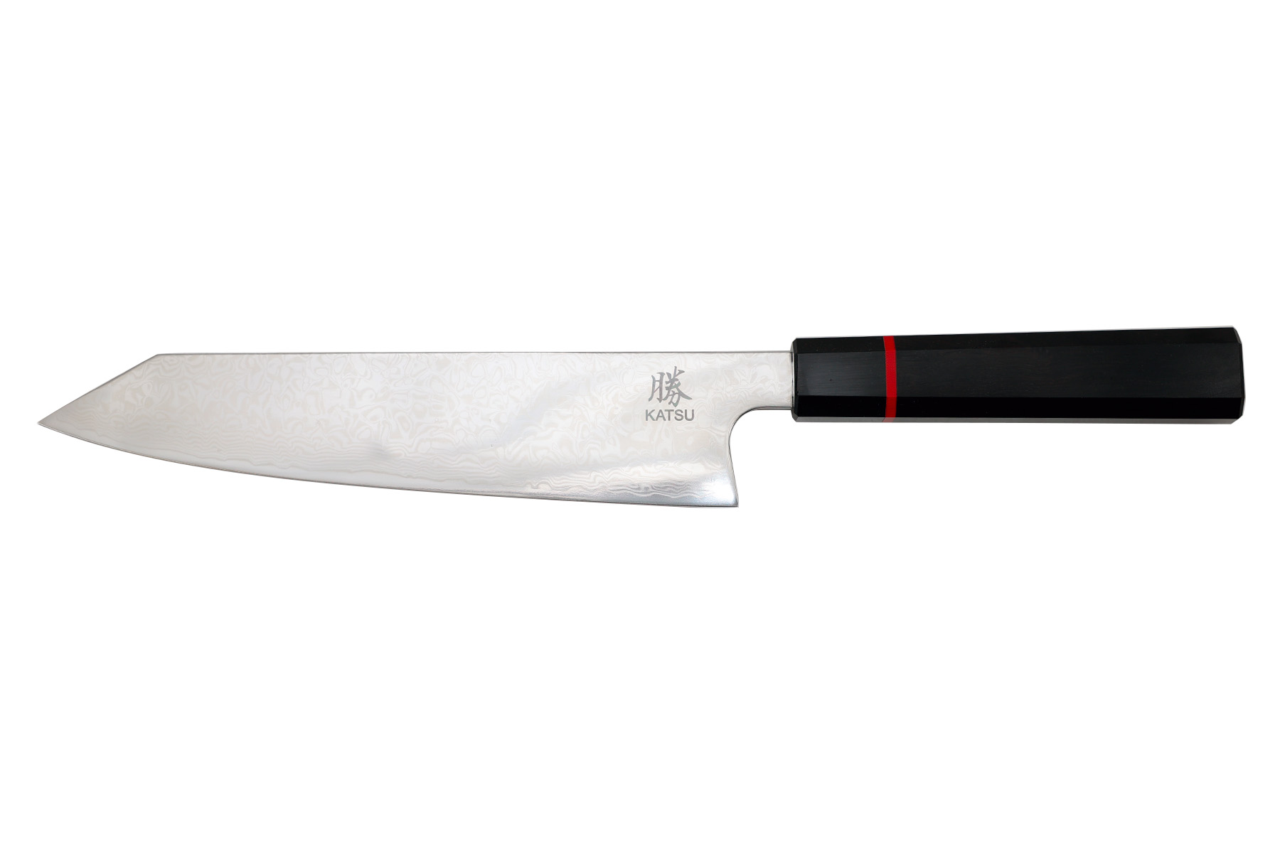 Couteau de cuisine Katsu - Kiritsuke 21cm - lame damas - JK01 manche ébène