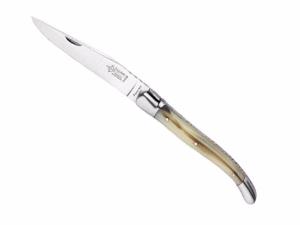 Couteau pliant Laguiole G. David Arbalète mitres inox mat - corne blonde 12 cm
