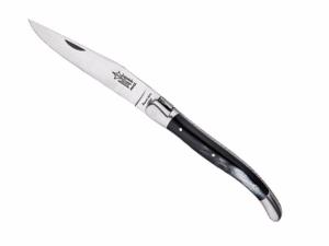 Couteau pliant Laguiole d'antan G. David Arbalète mitres inox mat - corne 12 cm