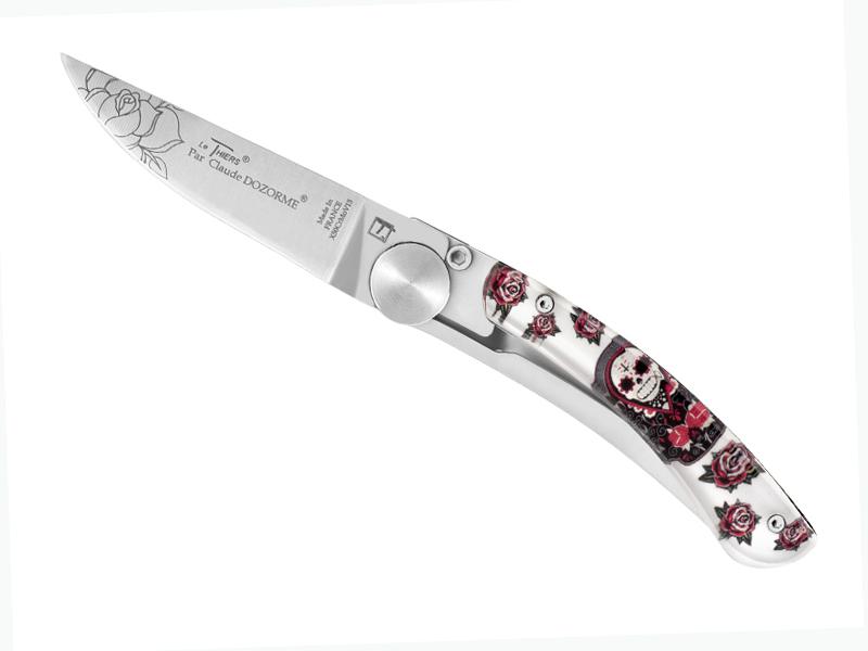 Couteau Le Thiers Claude Dozorme Liner Lock Hipster - manche 10.5 cm décor cavalera
