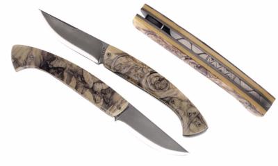 COUTEAU PLIANT LE 1515 DE MANU LAPLACE BUFFLE CAFFER 11.5 CM