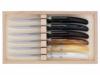 Coffret 6 couteaux steak Laguiole C. Dozorme - manches gris-marron