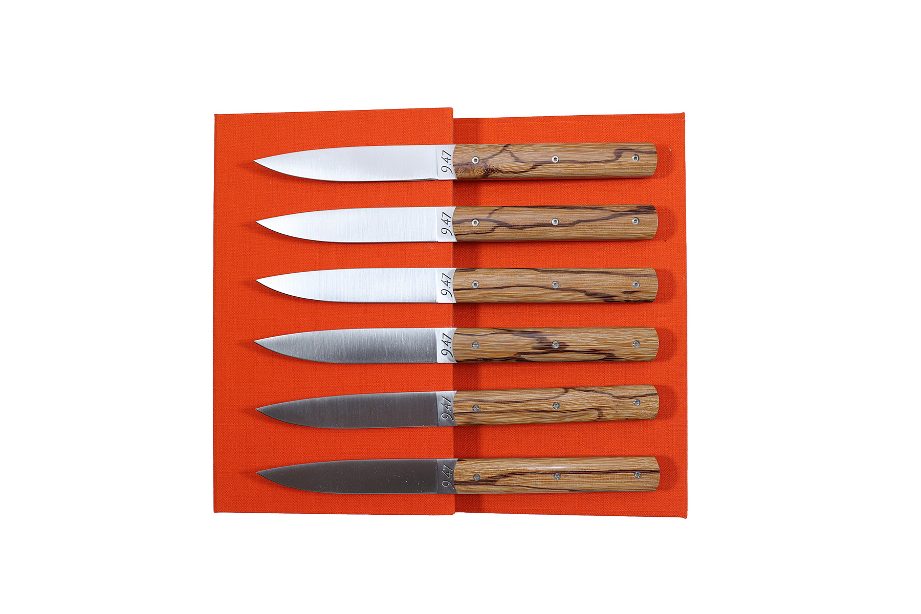 Coffret de 6 couteaux de table 9.47 Atelier Perceval - Bois de serpent