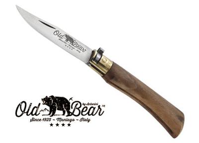 Couteau pliant Old Bear taille S - manche 10 cm noyer traité à l'huile