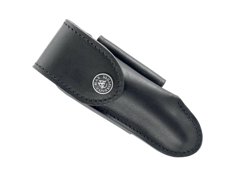 Étui cuir noir Max Capdebarthes à Laguiole Tradition 12 cm