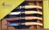 Coffret de 4 couteaux Opinel Table Chic Frène