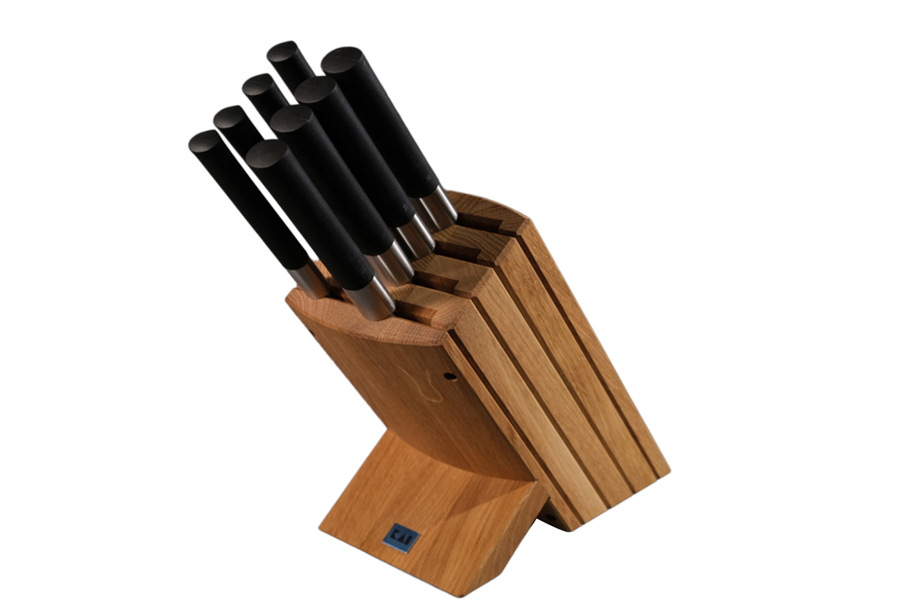 Bloc complet de 8 couteaux japonais Kai Wasabi Black