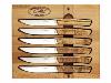 COFFRET DE 6 COUTEAUX DE TABLE GILLES FONTENILLE-PATAUD - "LE THIERS" OLIVIER 23CM