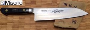Couteau japonais Misono Santoku 18 cm acier au carbone suedois