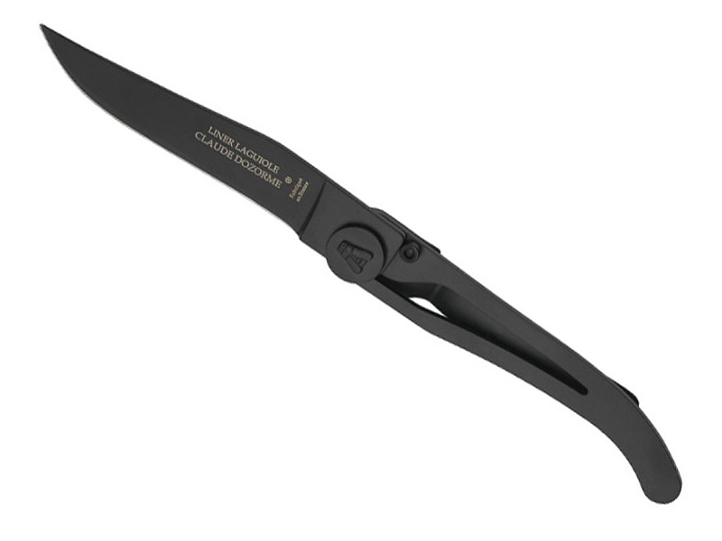 Couteau pliant Laguiole C. Dozorme Liner Lock full black - manche 11 cm inox