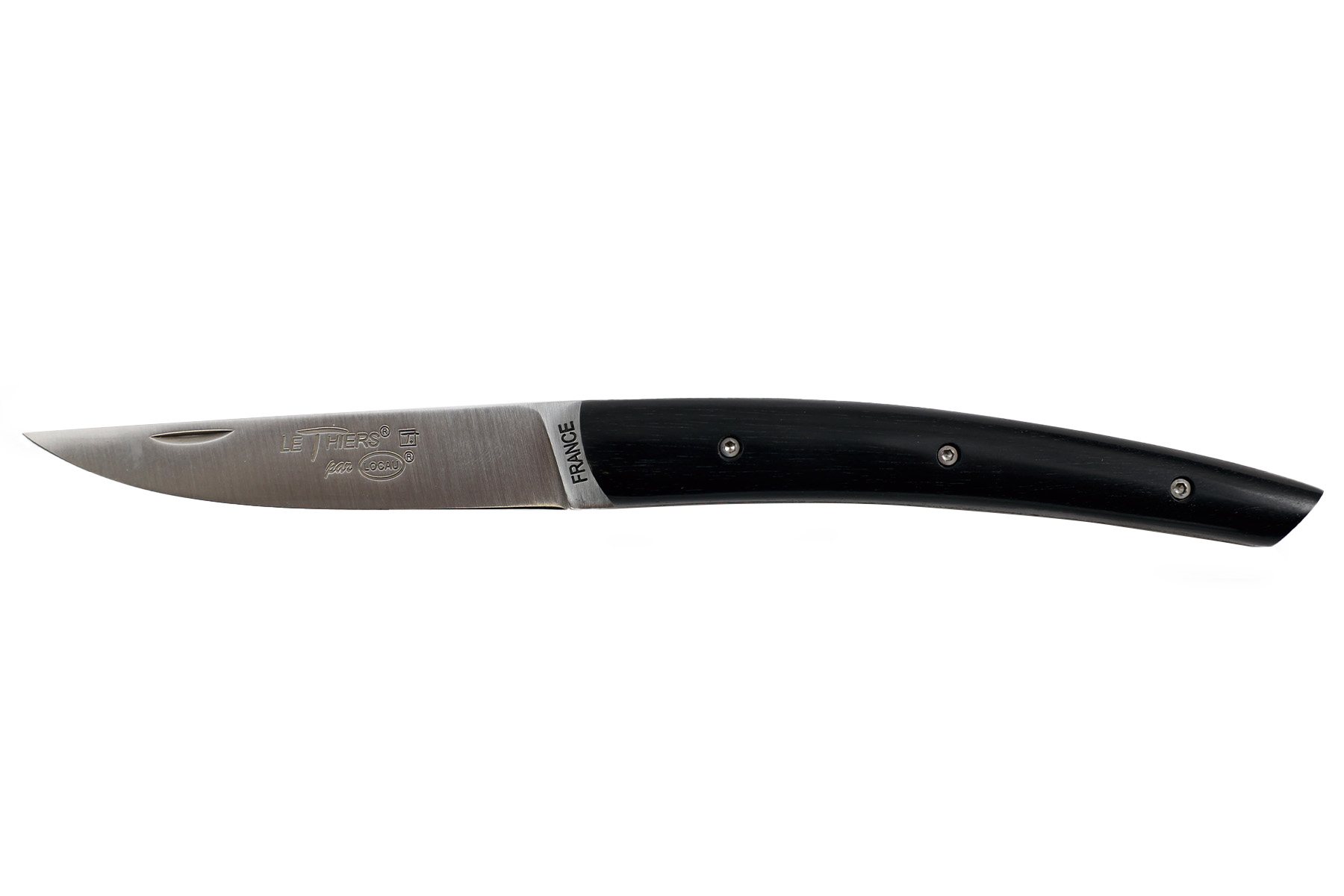 Couteau Le Thiers le Pote par Locau - Plein manche ébène