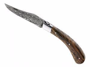 Couteau " Le Capuchadou Damas " Fontenille-Pataud manche 12 cm en bocoté