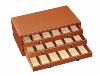 MAX CAPDEBARTHES - COFFRET CUIR MARRON 18 COUTEAUX