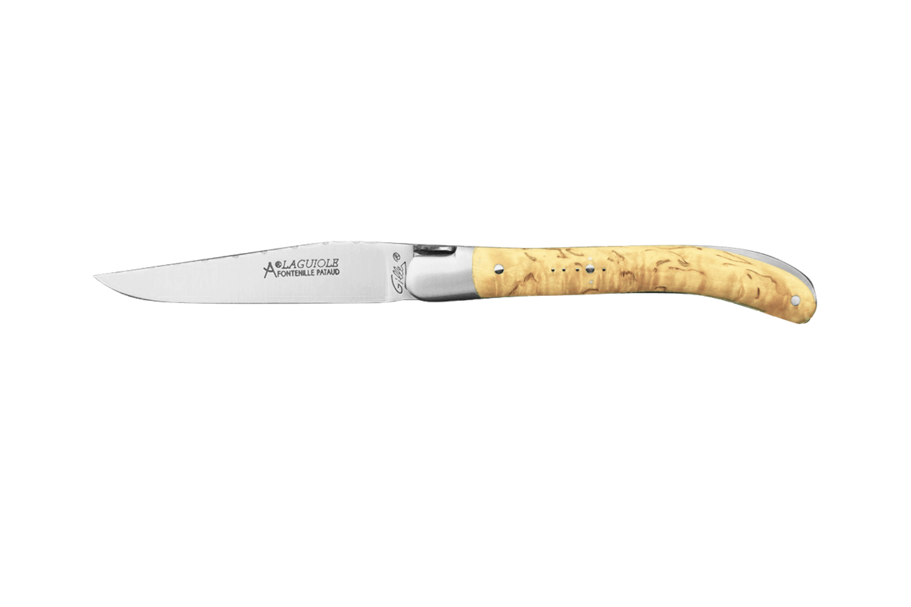 Couteau Laguiole Gilles Fontenille Pataud Pocket - manche 10 cm bouleau