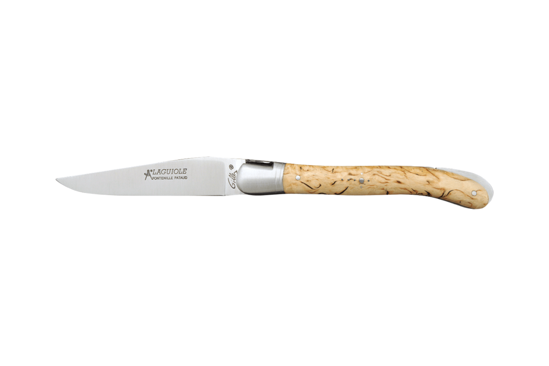 Couteau Laguiole Gilles Fontenille Pataud Nature- manche 12 cm bouleau