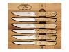 COFFRET DE 6 COUTEAUX DE TABLE GILLES FONTENILLE-PATAUD - "LE THIERS" BOULEAU 23CM