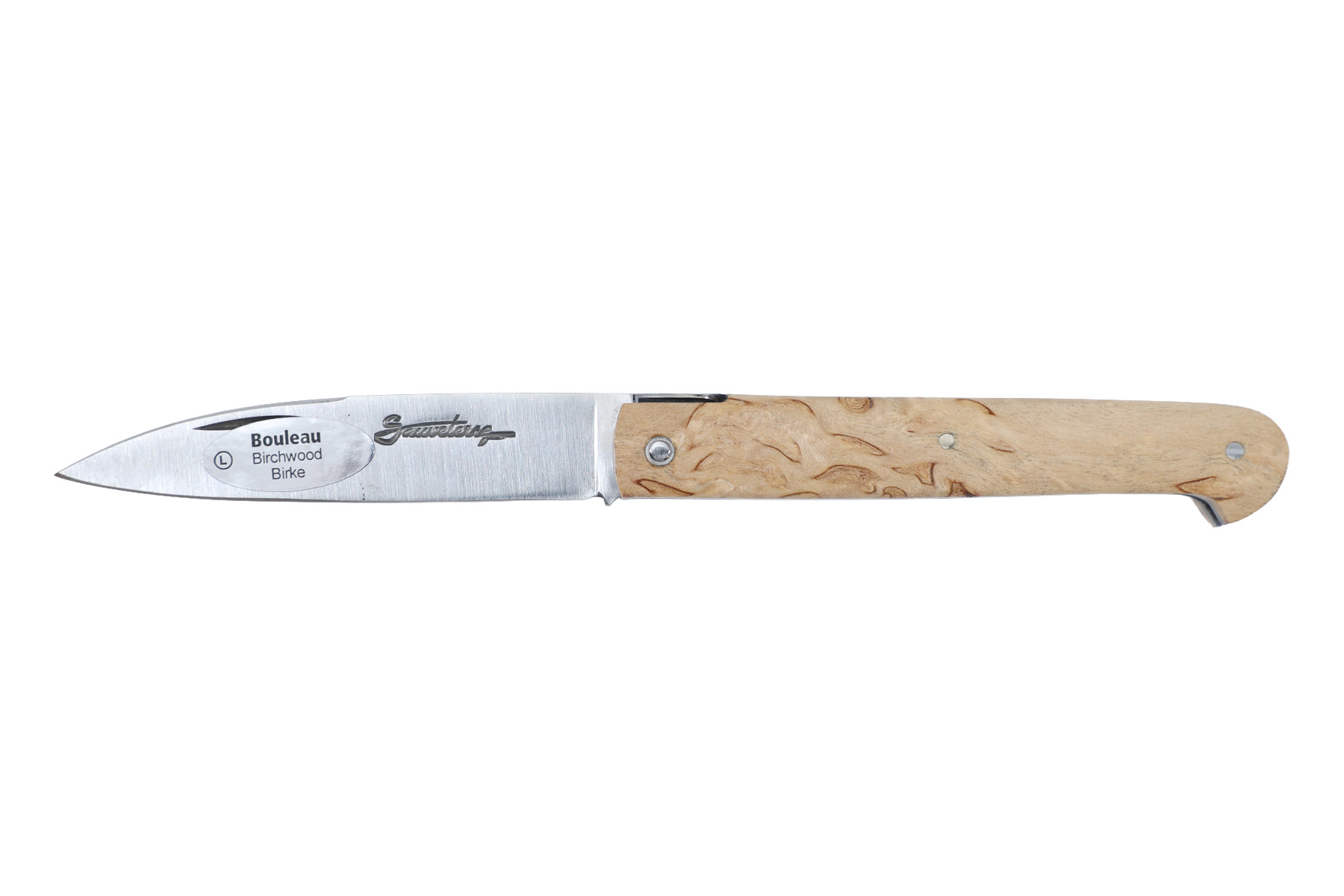 Couteau Sauveterre plein manche 9cm - Bouleau