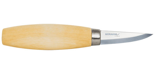 Couteau à sculpter Morakniv Woodcarving 120 - Lame 60mm - Manche Bouleau - Etui Polymère