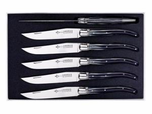 COFFRET 6 LAGUIOLE DE TABLE CORNE 21CM ARBALETE G. DAVID