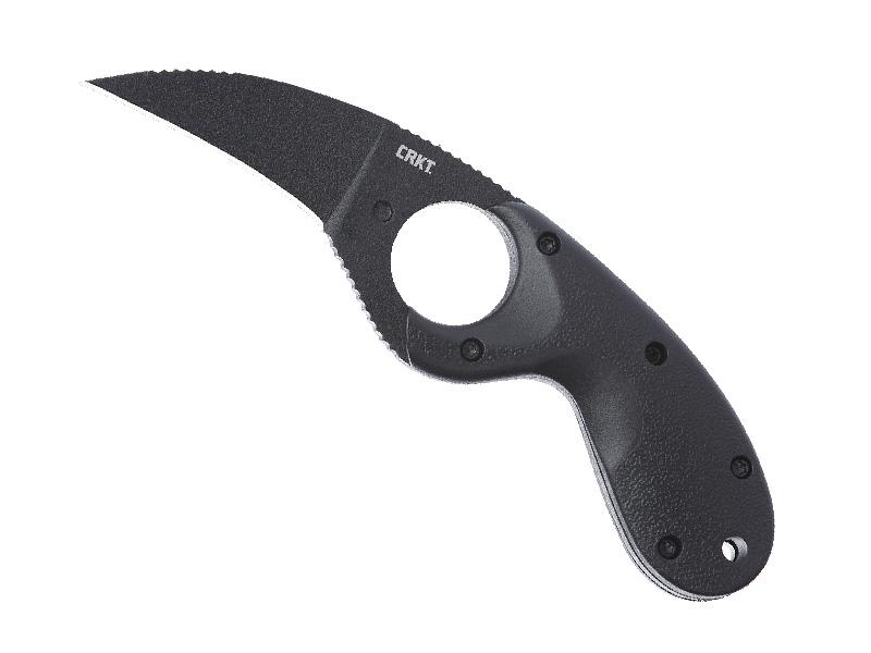 Poignard CRKT Bear Claw - lame Wharmcliffe 6 cm - manche nylon/fibre de verre noir