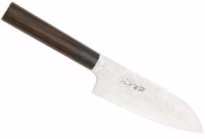 Couteau japonais artisanal Kamo Hocho Santoku 15,5 cm
