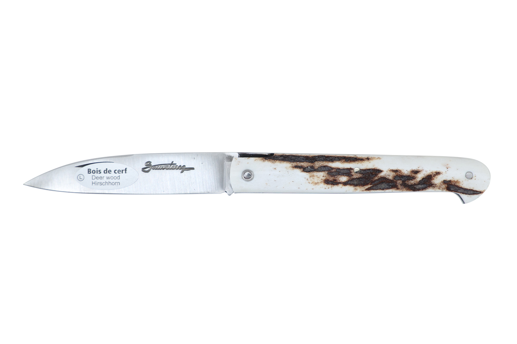 Couteau Sauveterre plein manche 9cm - Bois de cerf