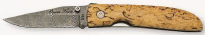 COUTEAU PLIANT FOX DAMAS BOULEAU