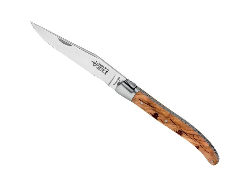 Couteau Laguiole G. David Arbalète - Manche olivier gravé bécasses 12 cm