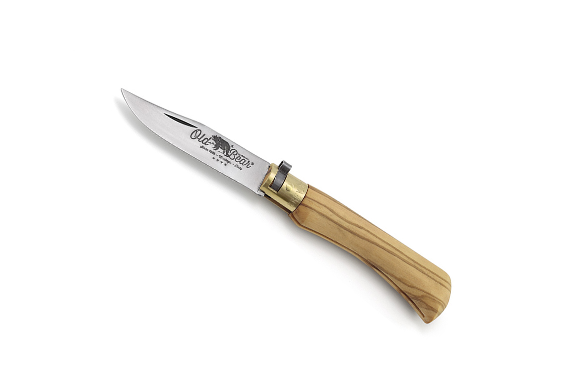 Couteau pliant Old Bear taille M - manche 11 cm olivier