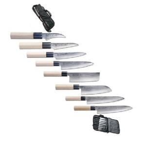 Mallette de 5 couteaux japonais Tojiro Shippu Damas