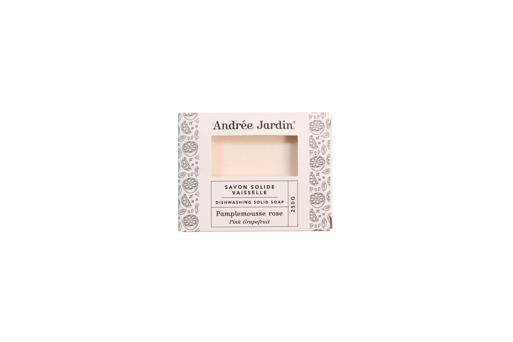 Produit vaisselle solide 250 g Andrée Jardin - Pamplemousse rose