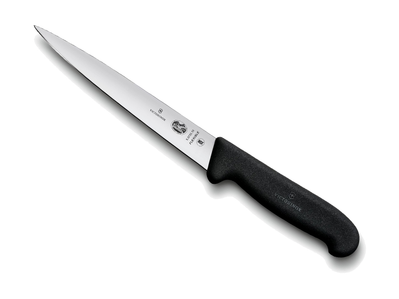 Couteau filet sole / dénerver Victorinox lame flexible 18 cm - Manche Fibrox noir