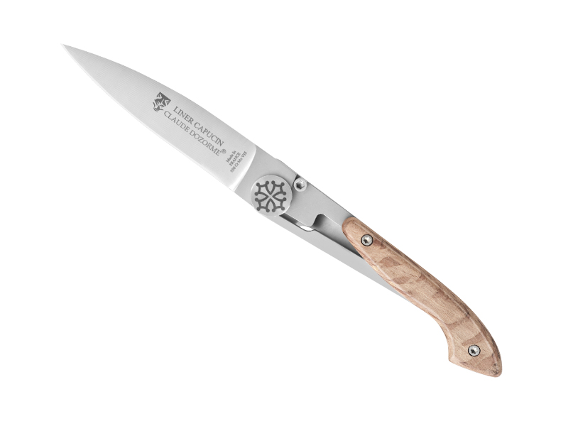 Couteau Capucin par Claude Dozorme - manche 12 cm chêne vert