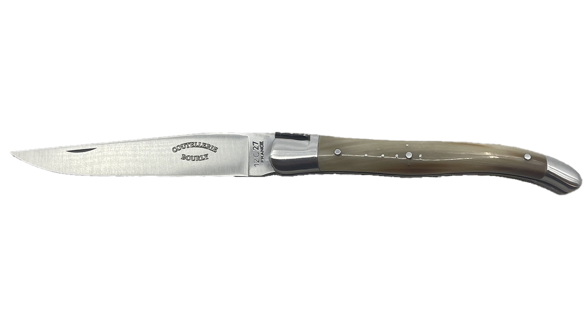 Couteau "Laguiole Coutellerie Bourly" 12 cm - pointe de corne