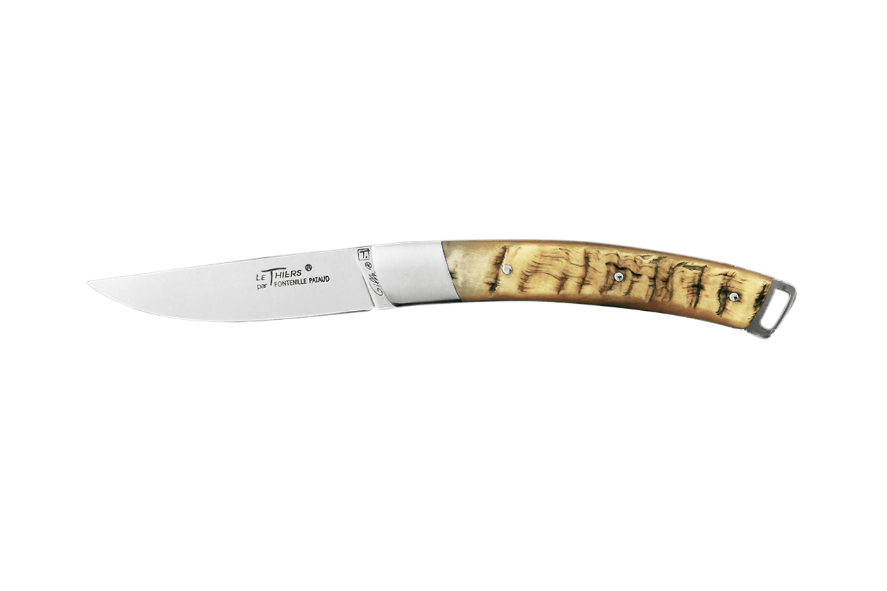 Couteau Le Thiers Fontenille Patatud Gilles Nature - manche 11,5 cm corne de bélier