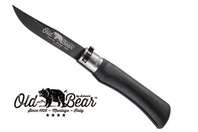 Couteau Old Bear - Total black et virole grise taille L