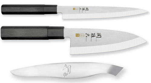 Set de 2 couteaux japonais Kai Seki Magoroku Kinju + pince Kai - Couteaux pour droitiers