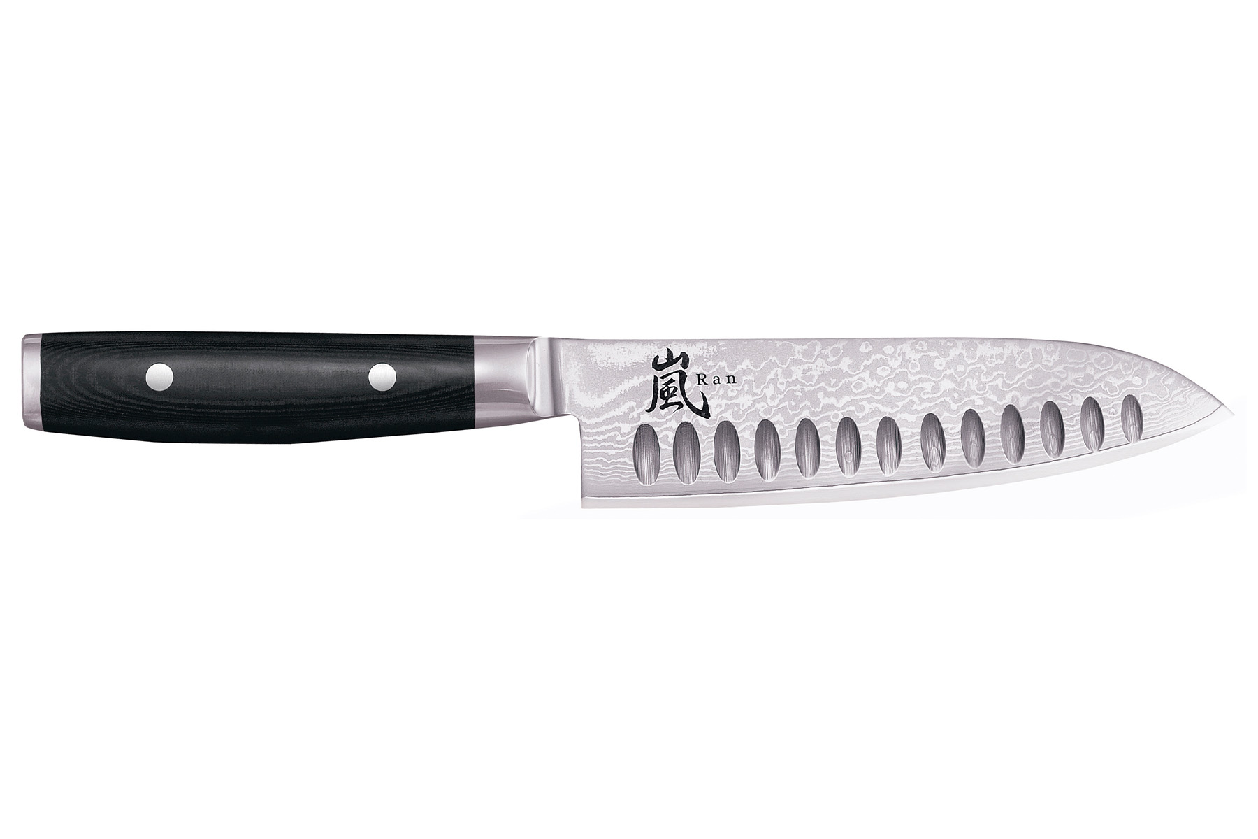 Couteau japonais Yaxell Ran - Couteau santoku 16,5 cm lame alvéolée