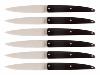 Coffret 6 couteaux de table G. David Arbalète - ébène 23 cm