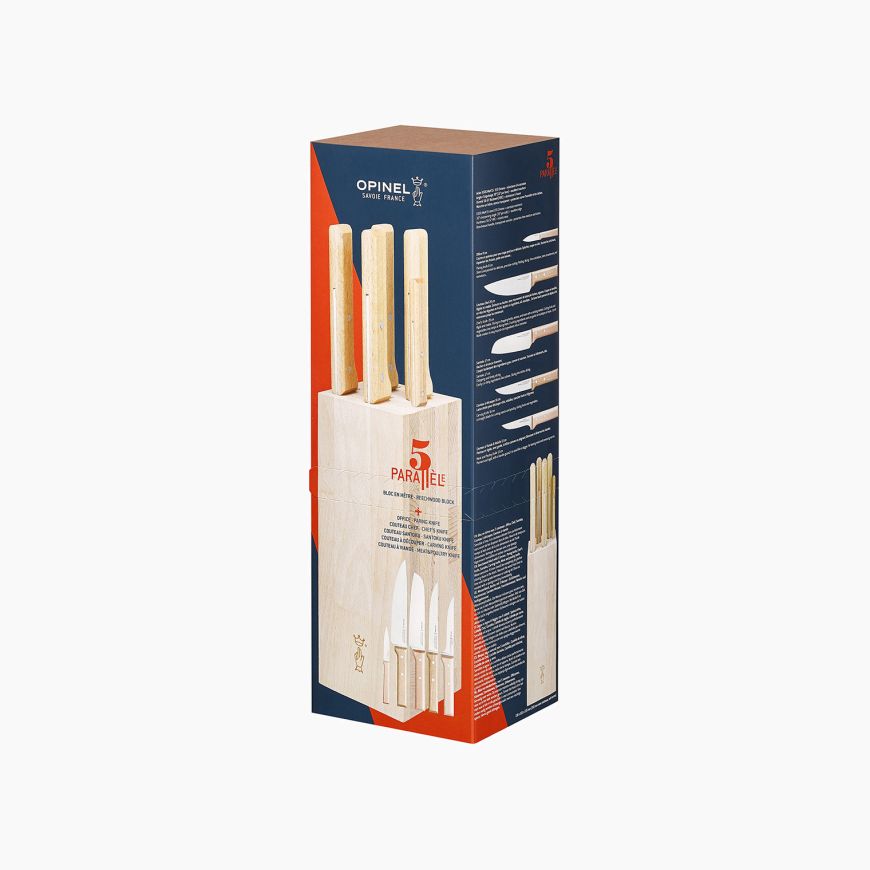 Bloc de 5 couteaux Opinel gamme Parallèle