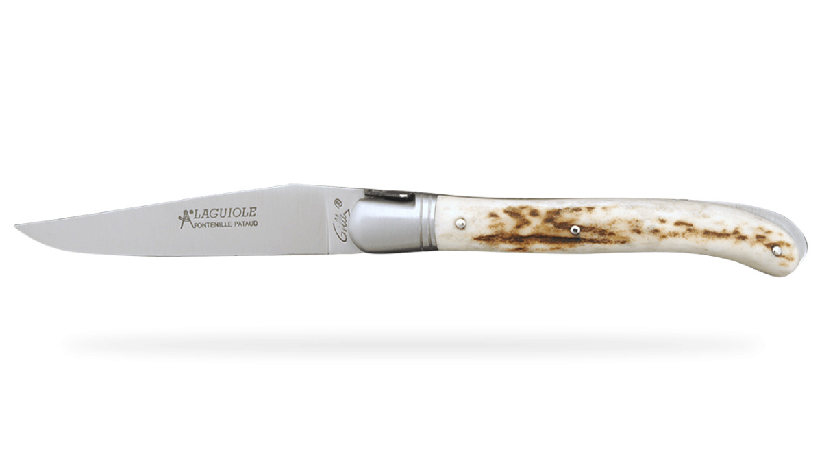 Couteau Laguiole Gilles Fontenille Pataud modèle Nature 12 cm - bois de cerf